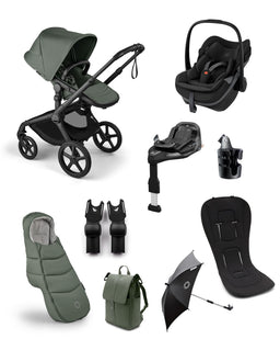 Bugaboo Bugaboo Fox 5 Renew Complete Pushchair Bundle with Maxi-Cosi Pebble Slide Pro Car Seat & Base (8 Pieces) - Forrest Green