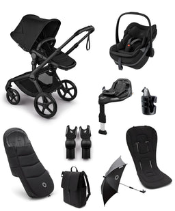 Bugaboo Bugaboo Fox 5 Renew Complete Pushchair Bundle with Maxi-Cosi Pebble Slide Pro Car Seat & Base (8 Pieces) - Heritage Black