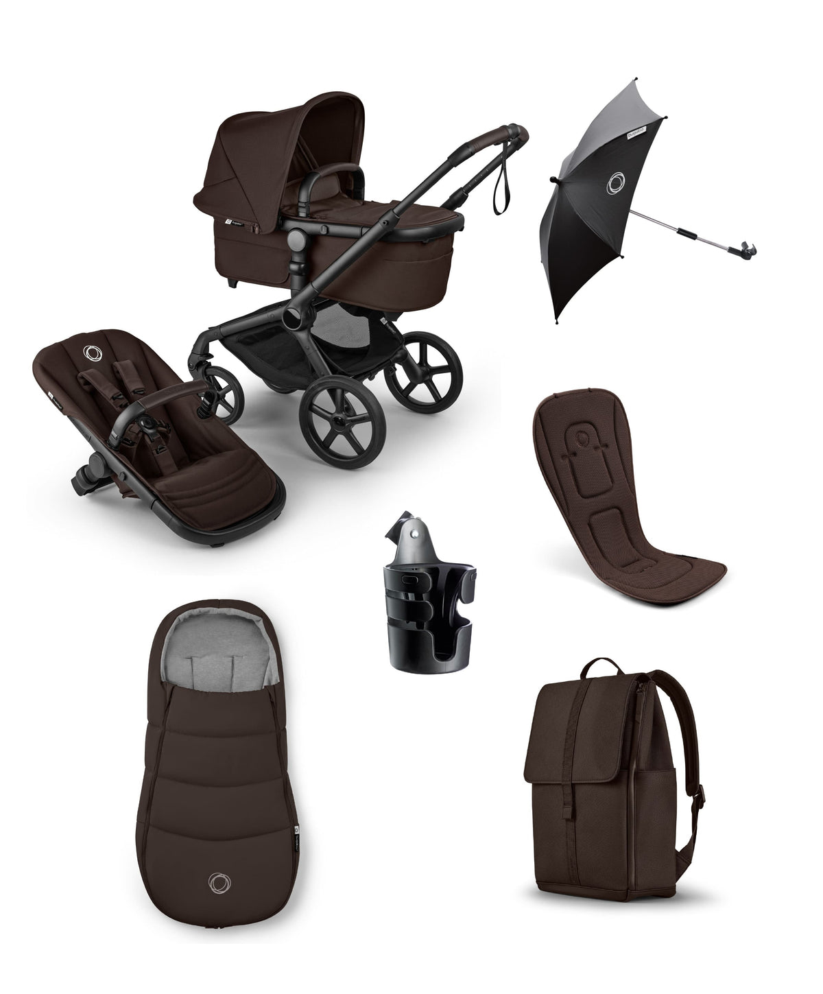 Bugaboo Bugaboo Fox 5 Renew Pushchair Bundle (6 Pieces) - Cocoa Brown
