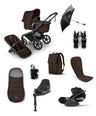 Bugaboo Bugaboo Fox 5 Renew Pushchair Bundle With Cybex Cloud T i-Size Rotating Baby Car Seat & Base (9 Pieces) - Cocoa Brown