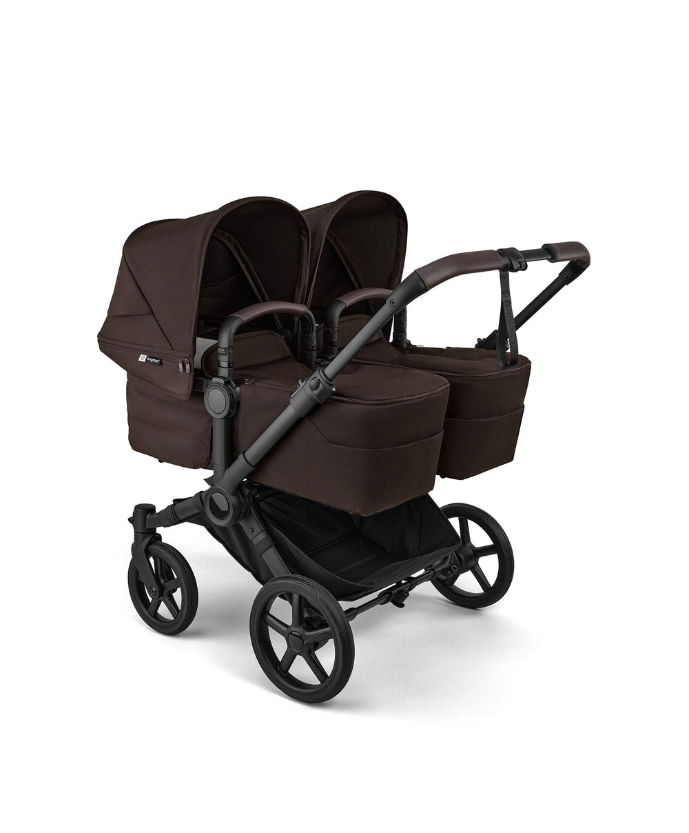 Bugaboo Donkey 6 Twin Essential Bundle With Cybex Cloud T i-Size Rotating Baby Car Seat (10 Pieces) - Cocoa Brown