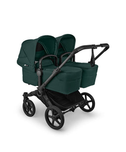 Bugaboo Donkey 6 Twin Essential Bundle With Cybex Cloud T+ i-Size Rotating Baby Car Seat (10 Pieces) - Fern Green