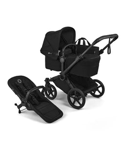 Bugaboo Donkey 6 Twin Essential Bundle With Cybex Cloud T+ i-Size Rotating Baby Car Seat (10 Pieces) - Heritage Black