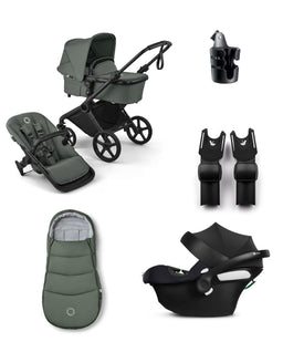 Bugaboo Pushchairs Bugaboo Cub Essential Pushchair Bundle With Cybex Aton B2 i-Size Baby Car Seat - Forest Green