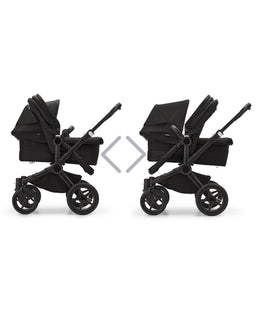 Bugaboo Pushchairs Bugaboo Donkey 5 Double Carrycot & Seat Pushchair - Midnight Black