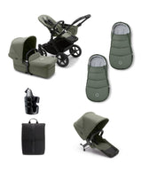 Bugaboo Pushchairs Bugaboo Donkey 5 Duo Pushchair Bundle (7 pieces)- Forest Green