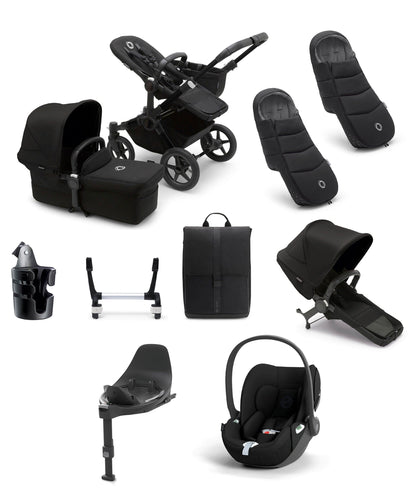 Bugaboo Pushchairs Bugaboo Donkey 5 Duo Pushchair Bundle with Cloud T Car Seat & Base - Black