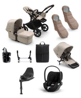 Bugaboo Pushchairs Bugaboo Donkey 5 Duo Pushchair Bundle with Cloud T Car Seat & Base - Taupe