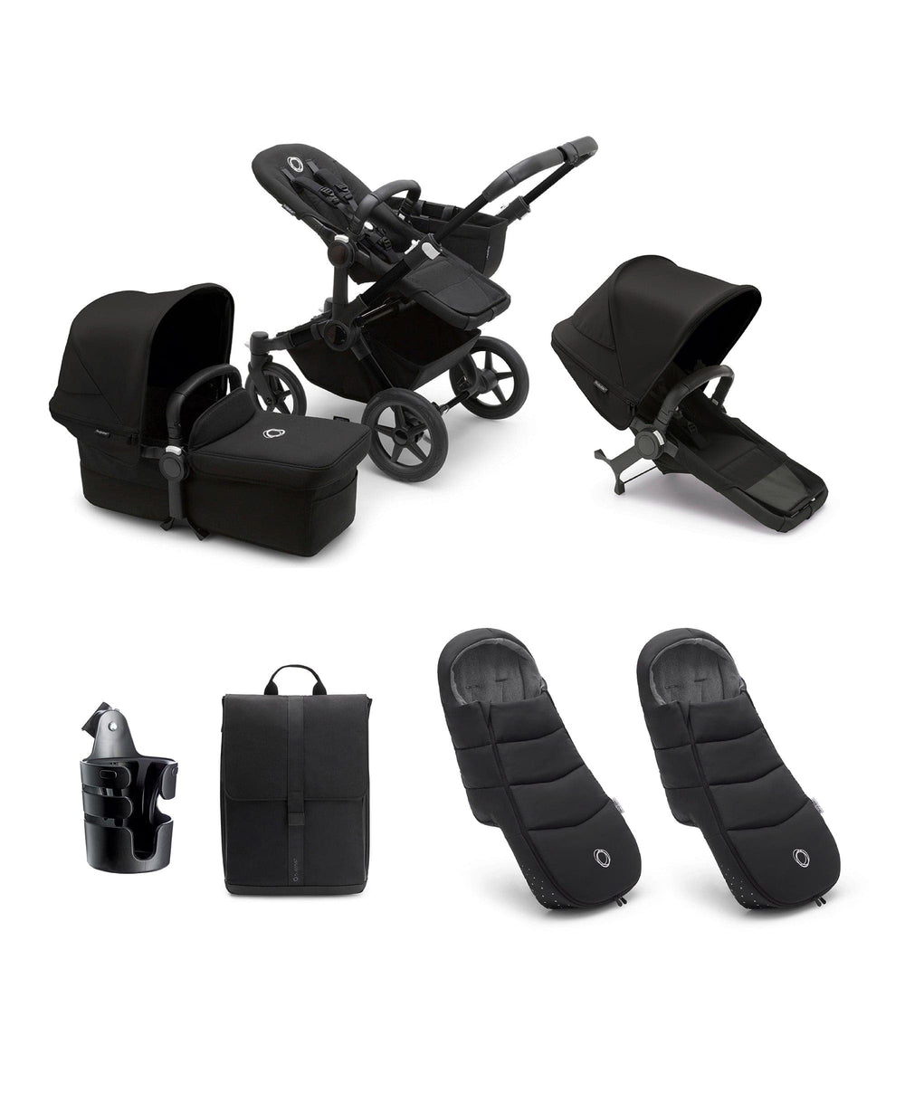 Bugaboo Pushchairs Bugaboo Donkey 5 Duo Pushchair Essential Bundle - Black