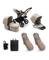 Bugaboo Pushchairs Bugaboo Donkey 5 Duo Pushchair Essential Bundle - Taupe