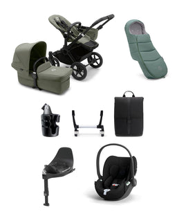 Bugaboo Pushchairs Bugaboo Donkey 5 Mono Complete Pushchair Ultimate Bundle with Cloud T Car Seat & Base - Forest Green