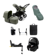 Bugaboo Pushchairs Bugaboo Donkey 5 Mono Complete Pushchair Ultimate Bundle with Maxi-Cosi Pebble 360 Pro² Car Seat & Base - Forest Green