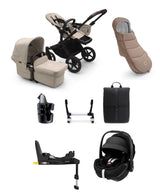 Bugaboo Pushchairs Bugaboo Donkey 5 Mono Complete Pushchair Ultimate Bundle with Maxi-Cosi Pebble 360 Pro² Car Seat & Base - Taupe