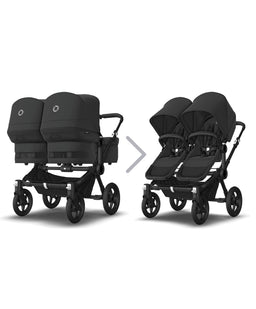 Bugaboo Pushchairs Bugaboo Donkey 5 Twin Carrycot & Seat Pushchair - Midnight Black
