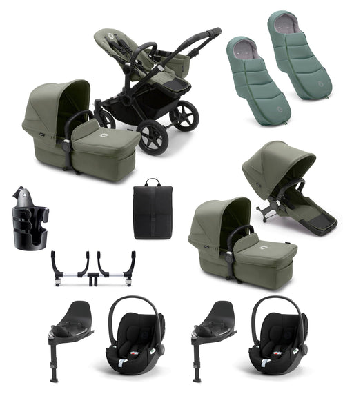 Bugaboo Donkey 5 Twin Pushchair Bundle with Cloud T Car Seat & Base