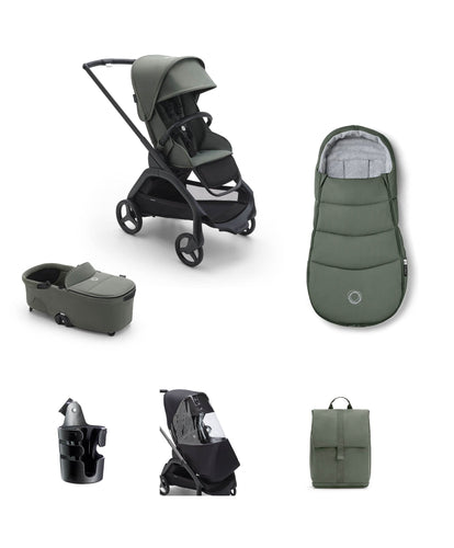 Bugaboo Pushchairs Bugaboo Dragonfly Pushchair Bundle (5 pieces) – Forest Green