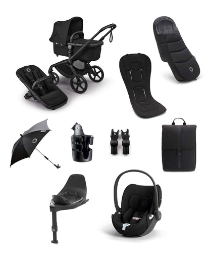 Bugaboo Pushchairs Bugaboo Fox 5 Renew Complete Pushchair Bundle with Cybex Cloud T Car Seat (8 Pieces) - Black