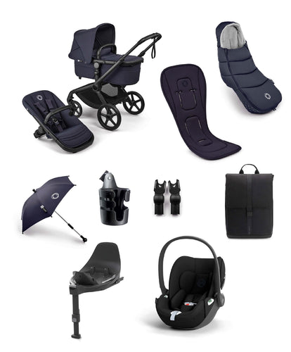 Bugaboo Pushchairs Bugaboo Fox 5 Renew Complete Pushchair Bundle with Cybex Cloud T Car Seat (8 Pieces) - Deep Indigo