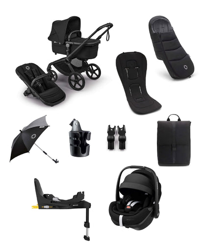 Bugaboo Pushchairs Bugaboo Fox 5 Renew Complete Pushchair Bundle with Maxi-Cosi Pebble 360 Pro Car Seat (9 Pieces) - Heritage Black