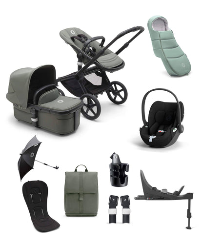 Bugaboo Pushchairs Bugaboo Fox5 Ultimate Bundle with Cybex Cloud T Car Seat and Base in Forest Green