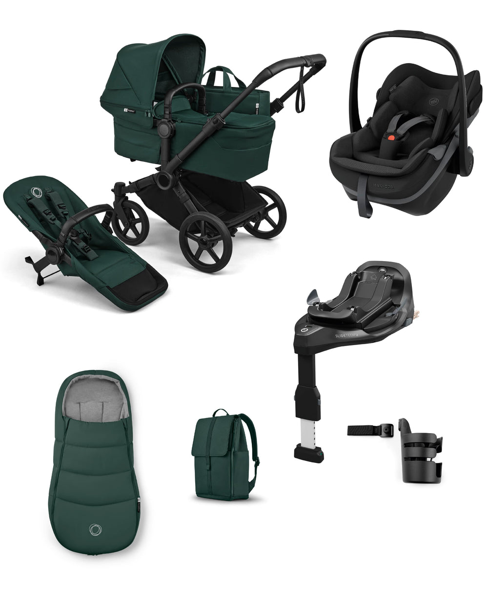 Bugaboo Pushchairs Donkey 6 Single Ultimate Pushchair with Pebble Slide Pro - Fern Green