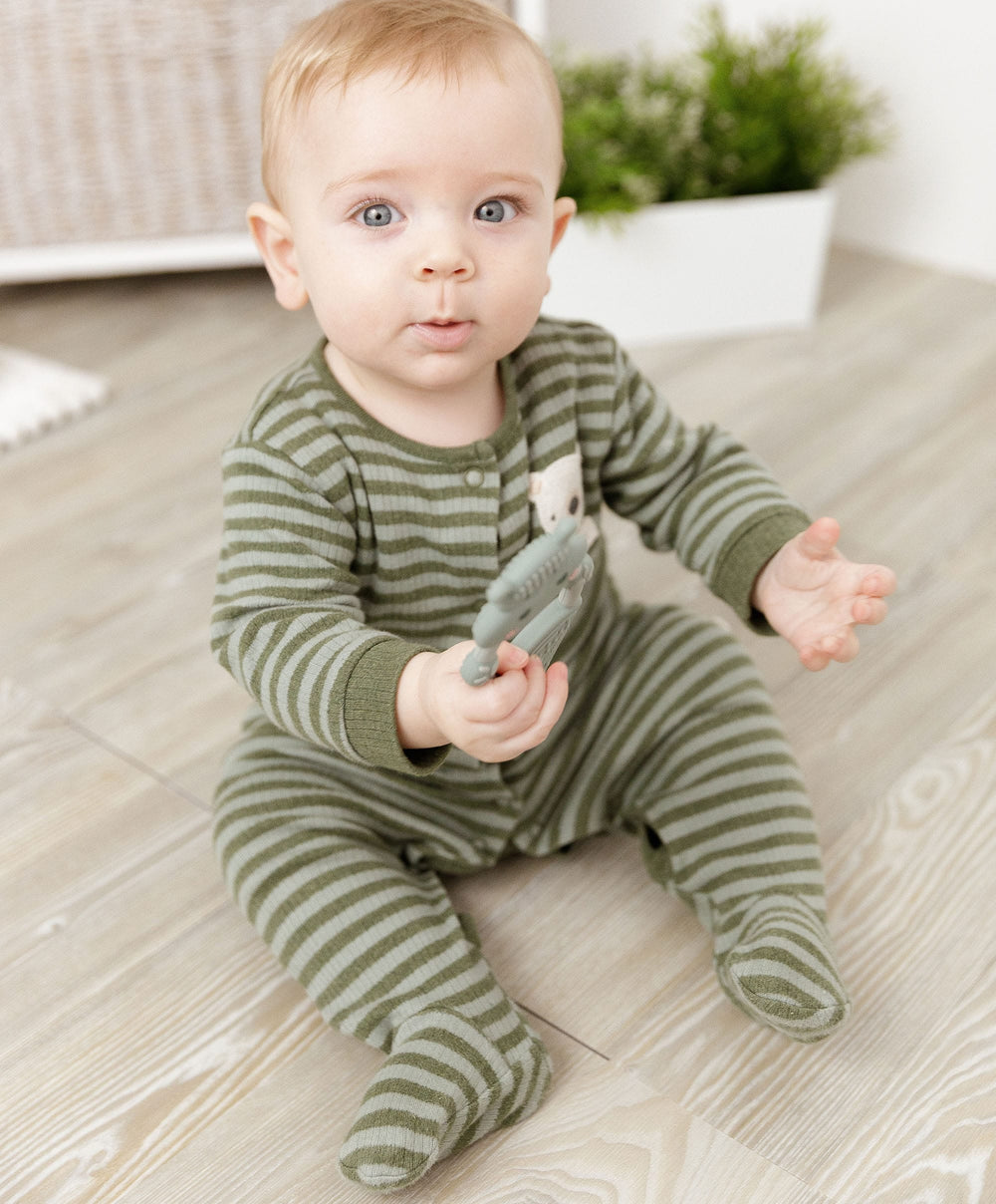 Cheeky Chompers Teethers Cheeky Chompers Chewy The Hippo Teether - Sage Green