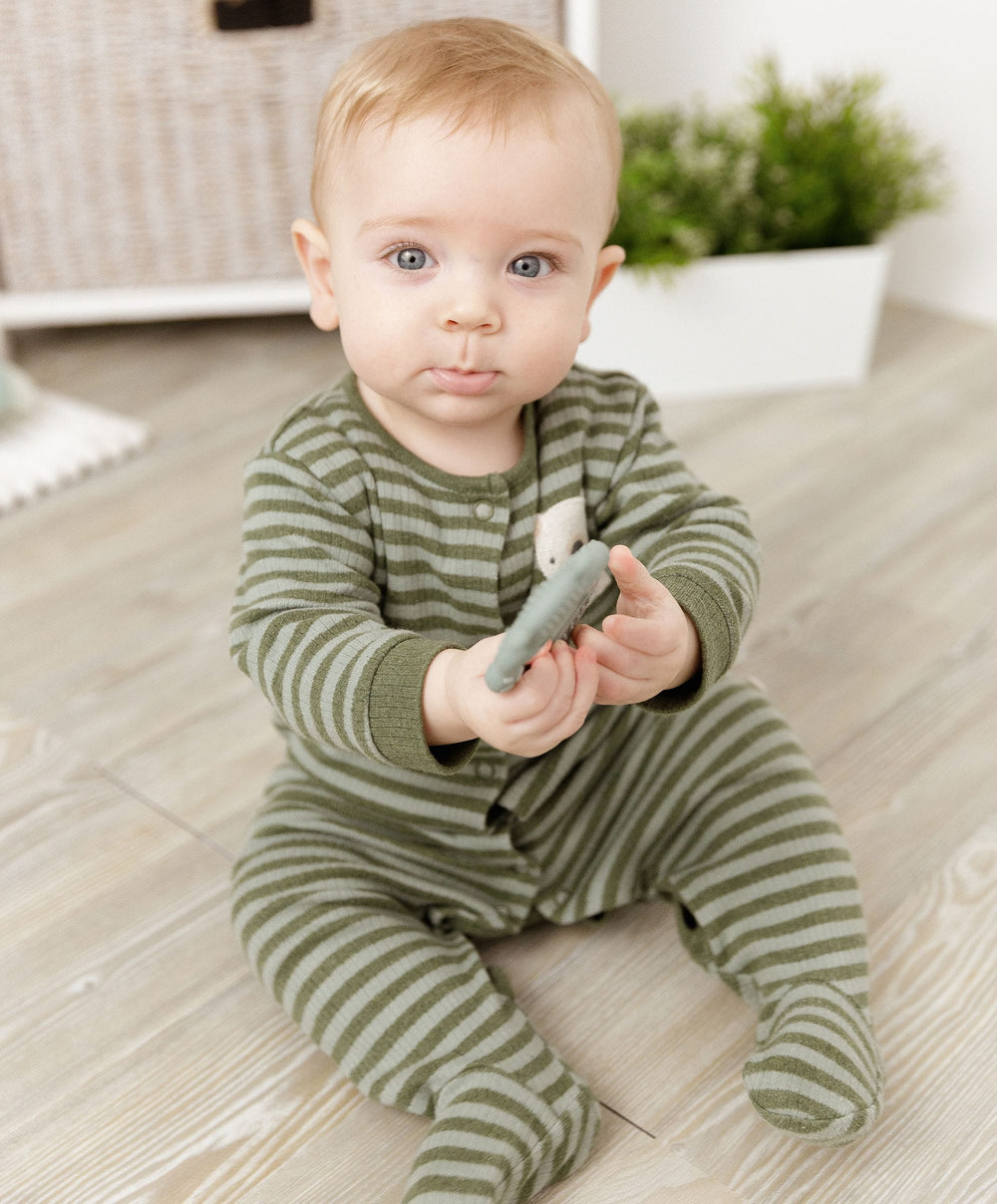 Cheeky Chompers Teethers Cheeky Chompers Chewy The Hippo Teether - Sage Green