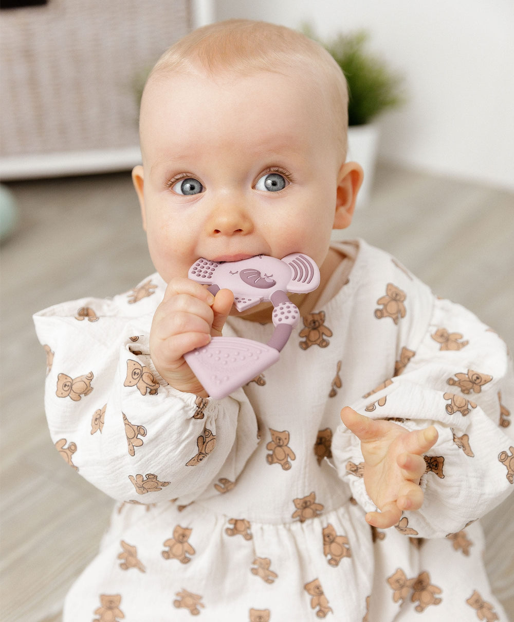Cheeky Chompers Teethers Cheeky Chompers Darcy the Elephant Teether - Dusky pink