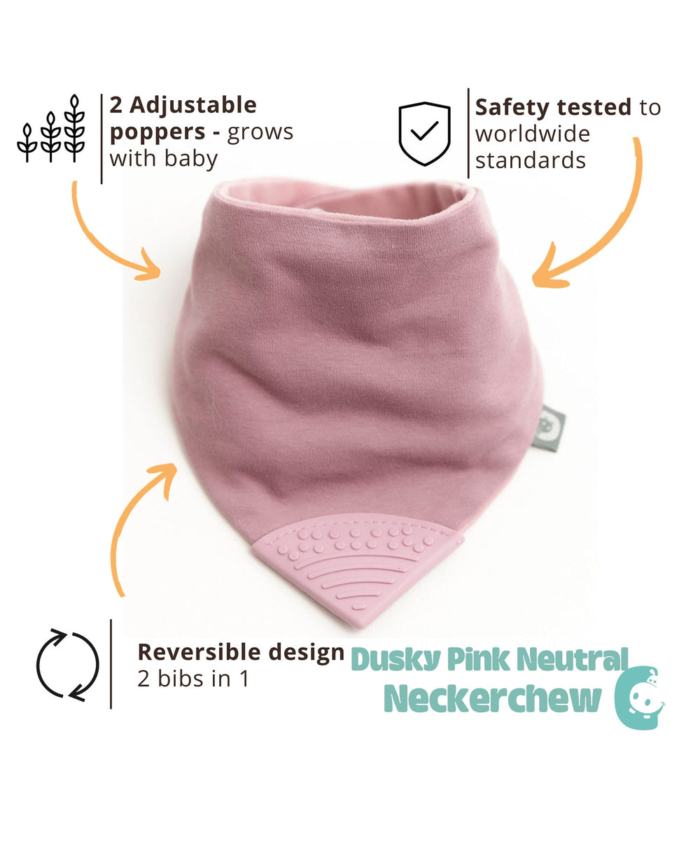 Cheeky Chompers Teethers Cheeky Chompers Neckerchew - Dusky Pink