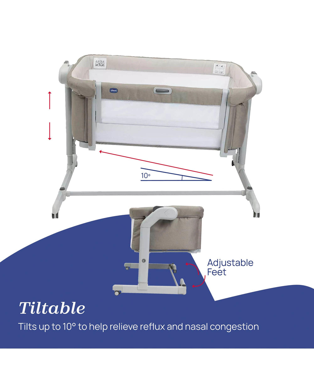 Chicco Bedside Sleeping Chicco Next2Me Magic Evo Bedside Crib – Desert Taupe