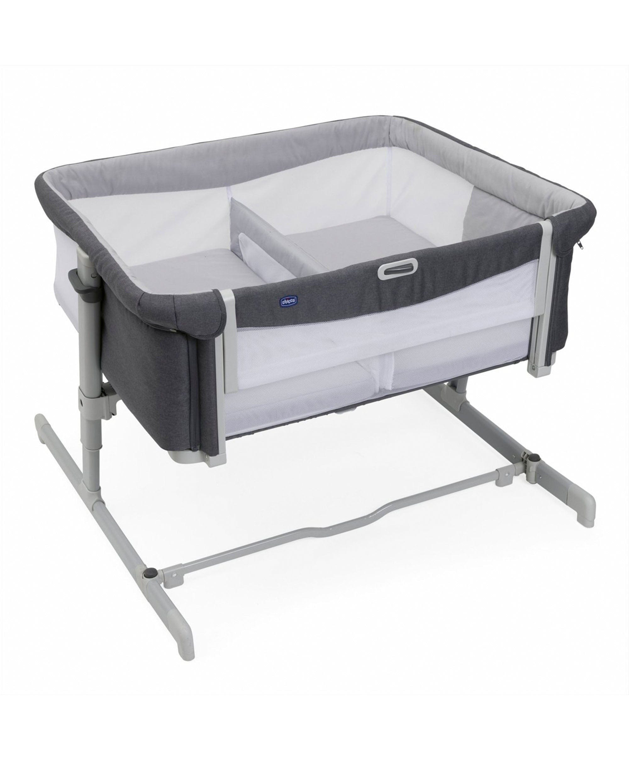 Chicco Next2Me Twins Bedside Crib – Magnet Grey – Mamas Papas IE