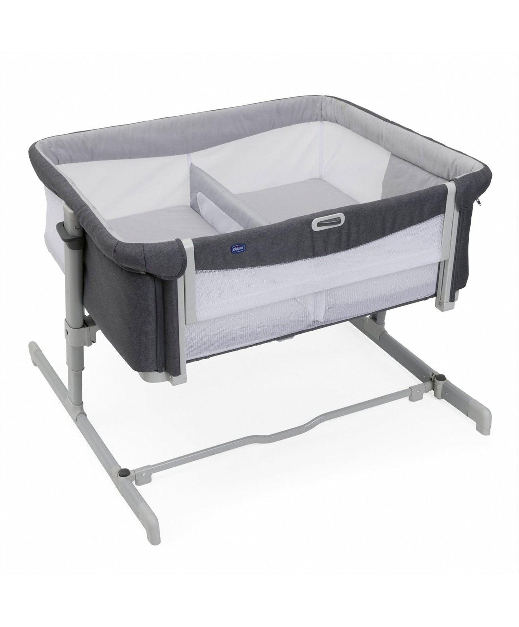 Chicco Next2Me Twins Bedside Crib – Magnet Grey – Mamas Papas IE