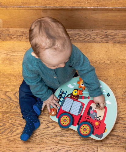 Classic World Eco Friendly & Wooden Toys Classic World Fire Engine Busy Board Toy