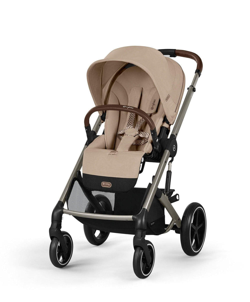 Cybex Cybex Balios Bundle with Cybex Cloud T i-Size Rotating Baby Car Seat &amp; Rotating Base (7 Pieces) -Almond Beige
