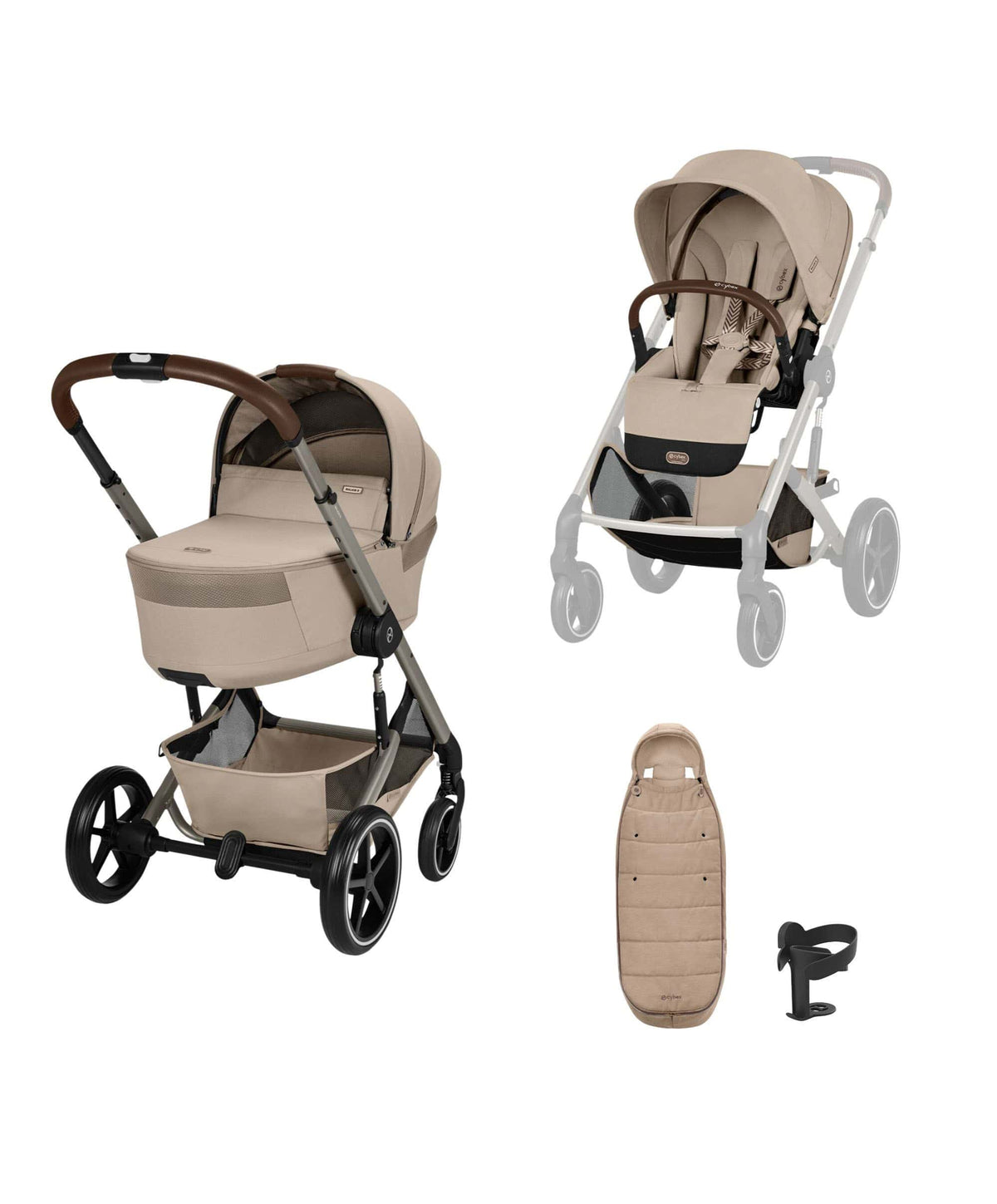 Cybex Cybex Balios Essential Pushchair Bundle - Almond Beige