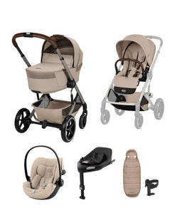 Cybex Cybex Balios Utltimate Pushchair Bundle with Cybex Cloud G3 Car Seat - Almond Beige
