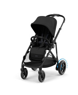 Cybex Cybex e-Gazelle S Electric Single to Double Pushchair Bundle with Cybex Aton B2 i-Size Car Seat and Base (6 Pieces) – Black