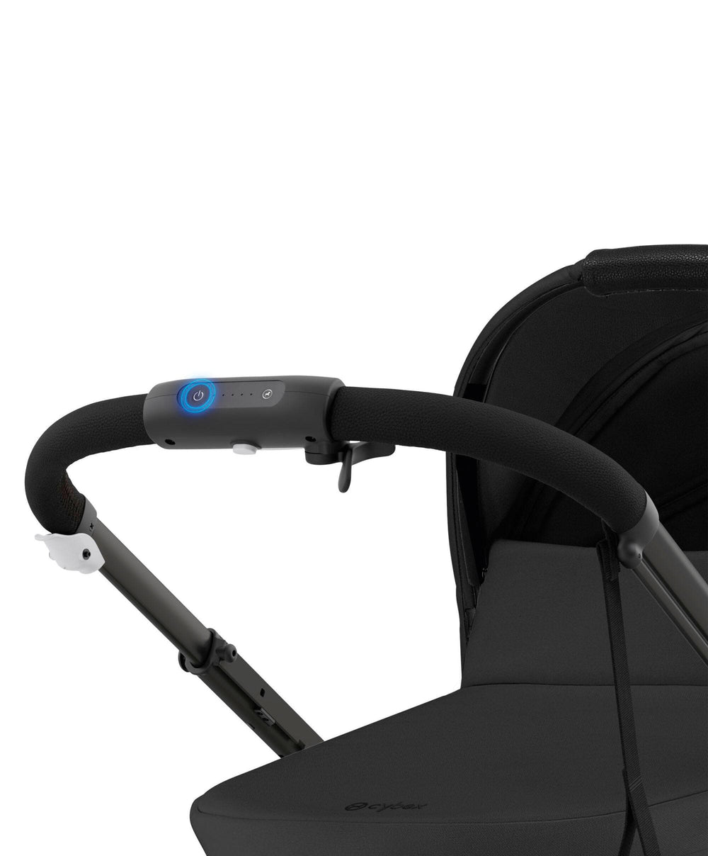 Cybex Cybex e-Gazelle S Electric Single to Double Pushchair Bundle with Cybex Aton B2 i-Size Car Seat and Base (6 Pieces) – Black