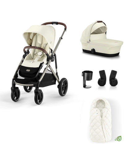 Cybex Cybex Gazelle S Pushchair Bundle (5 piece) - Seashell Beige