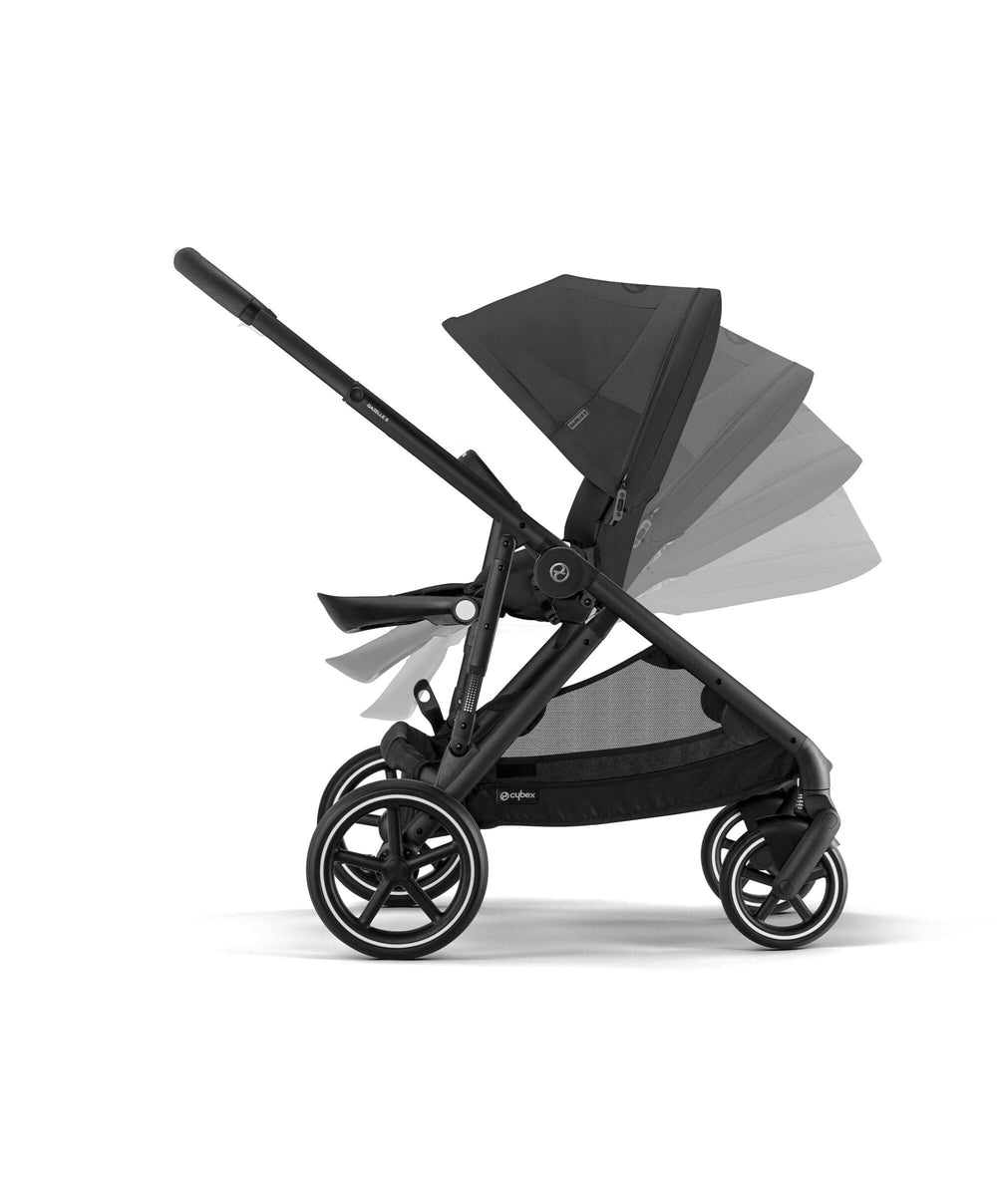 Cybex Cybex Gazelle S Pushchair Bundle with Cybex Aton B2 i-Size Car Seat and Base (7 Pieces) - Moon Black