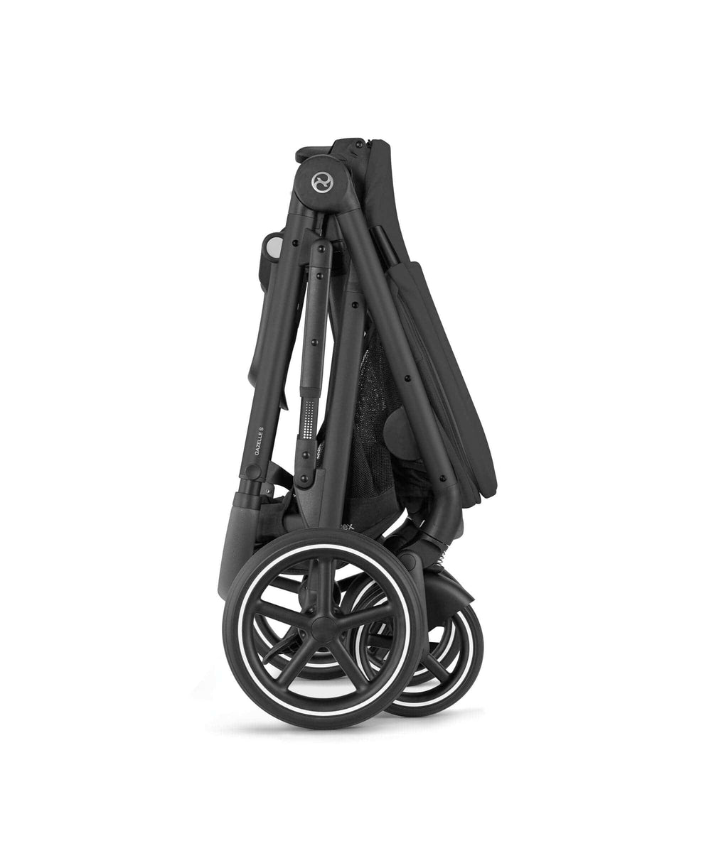 Cybex Cybex Gazelle S Pushchair Bundle with Cybex Aton B2 i-Size Car Seat and Base (7 Pieces) - Moon Black