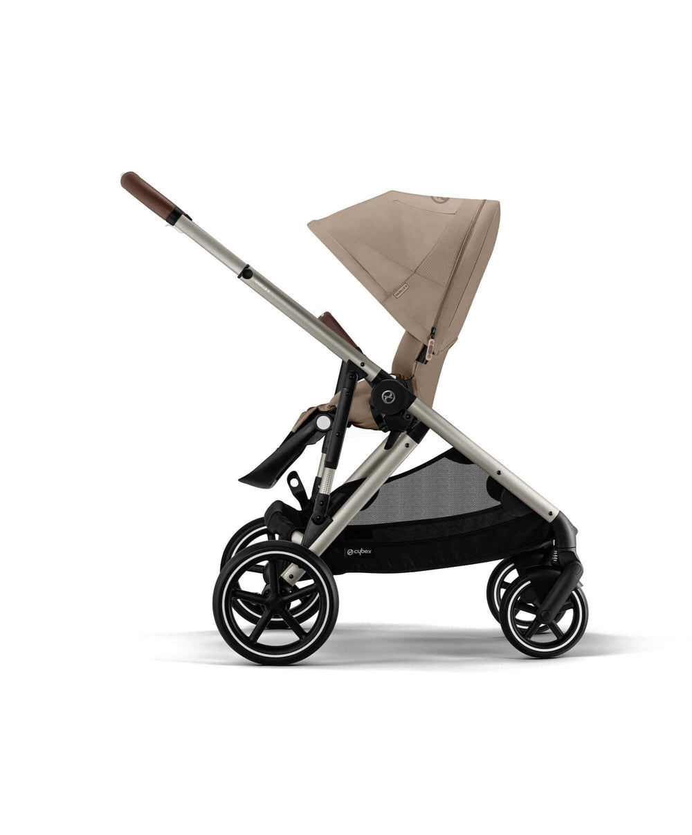 Cybex Cybex Gazelle S Twin Pushchair Bundle with Cybex Cloud T i-Size Rotating Baby Car Seat &amp; Base (16 Pieces)- Almond Beige