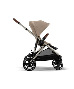 Cybex Cybex Gazelle S Twin Pushchair Bundle with Cybex Cloud T i-Size Rotating Baby Car Seat & Base (16 Pieces)- Almond Beige
