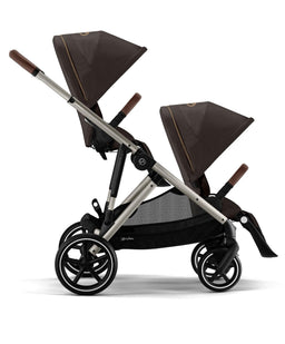 Cybex Cybex Gazelle S Twin Pushchair Bundle with Cybex Cloud T i-Size Rotating Baby Car Seat & Base (16 Pieces)- Chocolate Brown