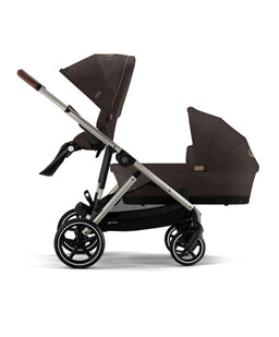 Cybex Cybex Gazelle S Twin Pushchair Bundle with Cybex Cloud T i-Size Rotating Baby Car Seat & Base (16 Pieces)- Chocolate Brown