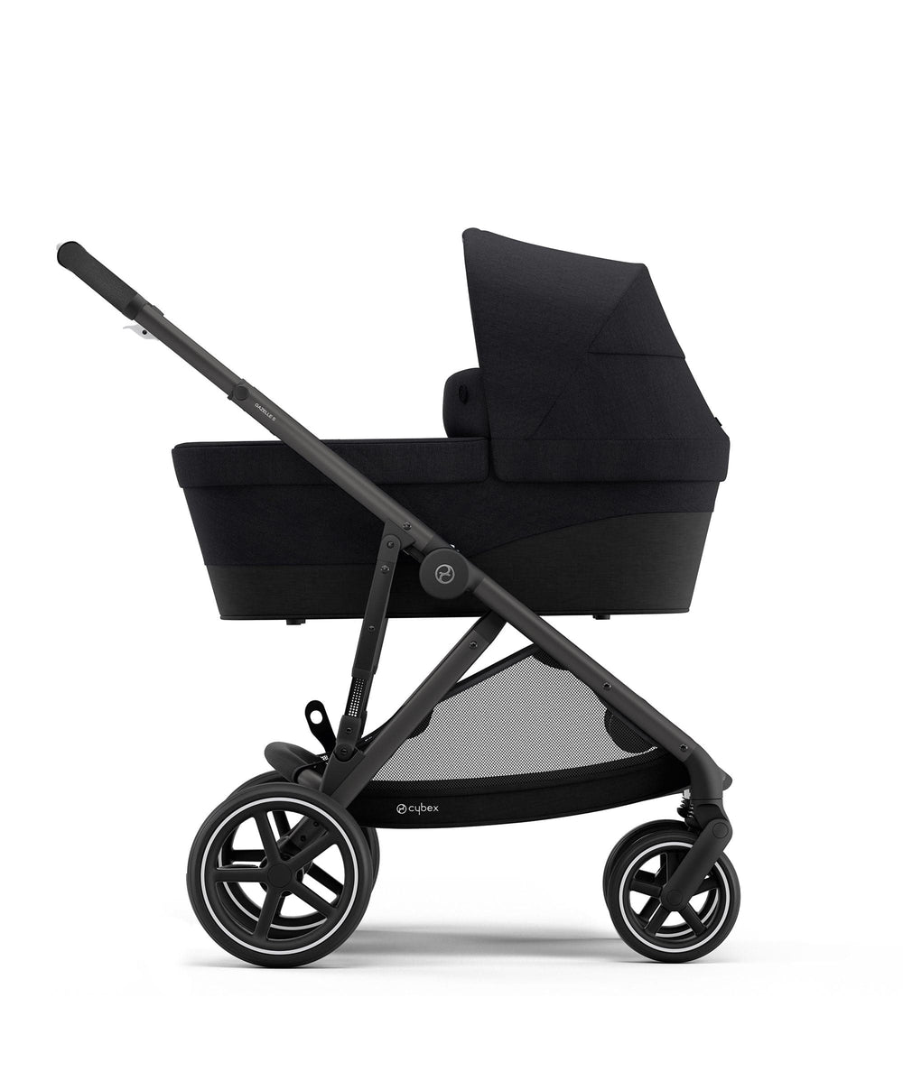 Cybex Cybex Gazelle S Twin Pushchair Bundle with Cybex Cloud T i-Size Rotating Baby Car Seat &amp; Base (16 Pieces) - Moon Black