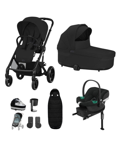 Cybex Pushchairs Cybex Balios Bundle with Cybex  Aton B2 i-Size Car Seat & Base (6 Pieces) - Moon Black