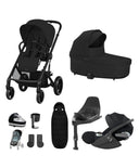 Cybex Pushchairs Cybex Balios Bundle with Cybex Cloud T i-Size Rotating Baby Car Seat & Rotating Base (7 Pieces) - Moon Black