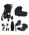 Cybex Pushchairs Cybex Balios Bundle with Cybex Cloud T i-Size Rotating Baby Car Seat & Rotating Base (7 Pieces) - Moon Black