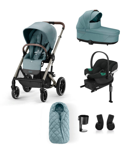 Cybex Pushchairs Cybex Balios Comfort bundle with Aton B2 & Base In Sky Blue